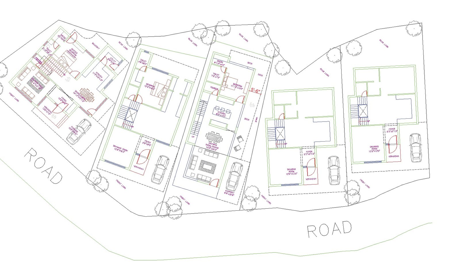 Cottage site model layouts at Aaranya