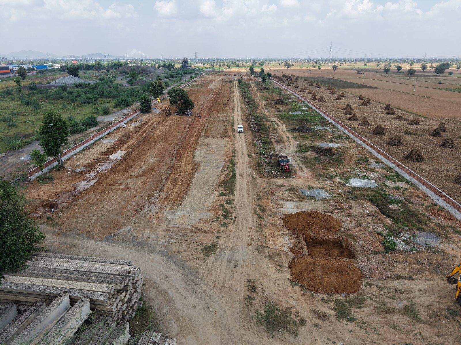 Aerial view of Sampada Royale plotted layout, Kotputli
