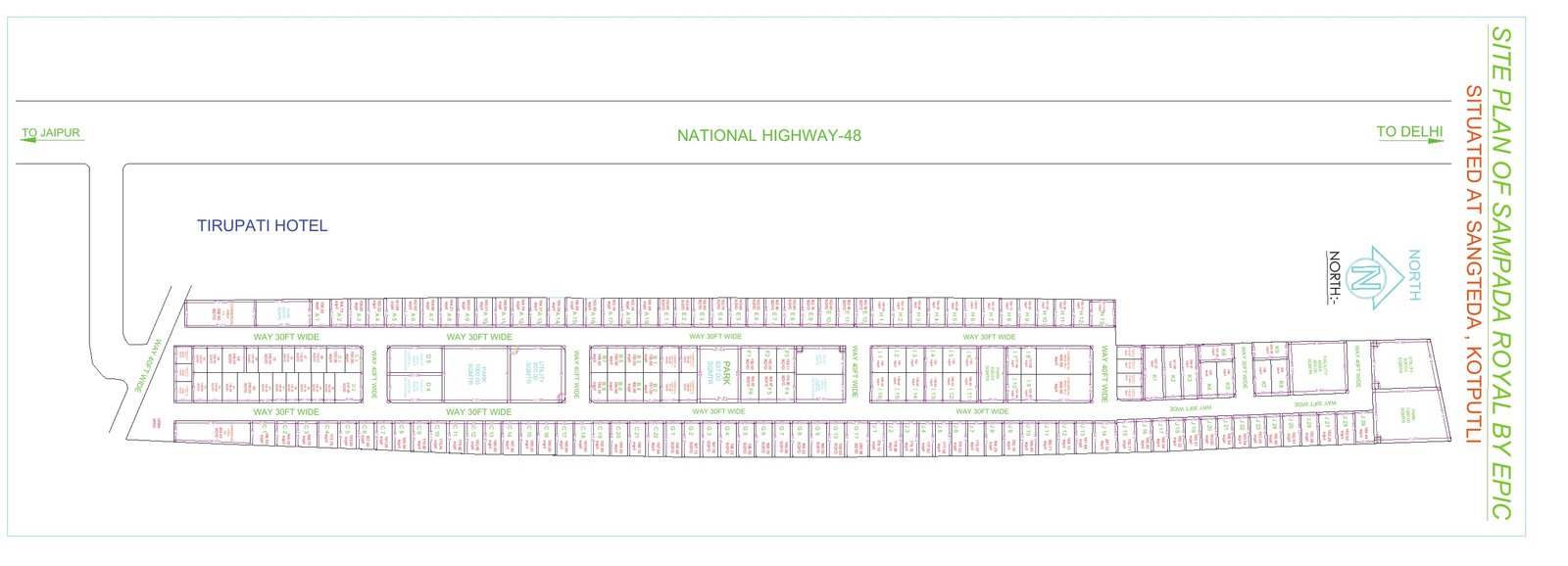 Approved master plan of Sampada Royale at Sangteda, Kotputli